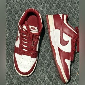 Nike Dunk low Unisex Burgundy and White